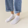 Men's socks, women's socks, boat socks, pure cotton socks, spring and summer socks, black, white and grey solid colors, breathable and sweat-absorbing, four-season short socks details Picture